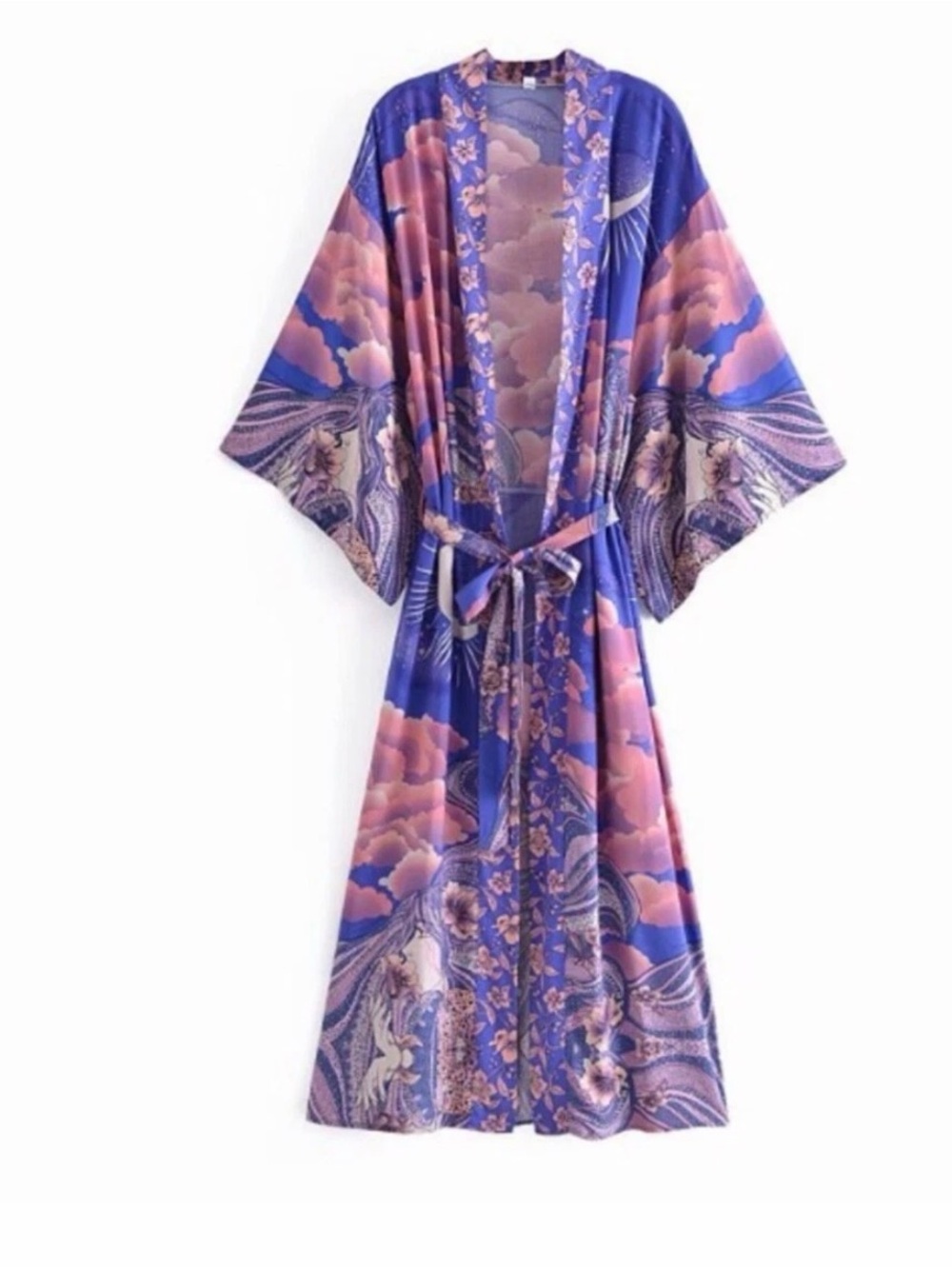 Spell & The Gypsy Luna Floral Satin Kimono Robe